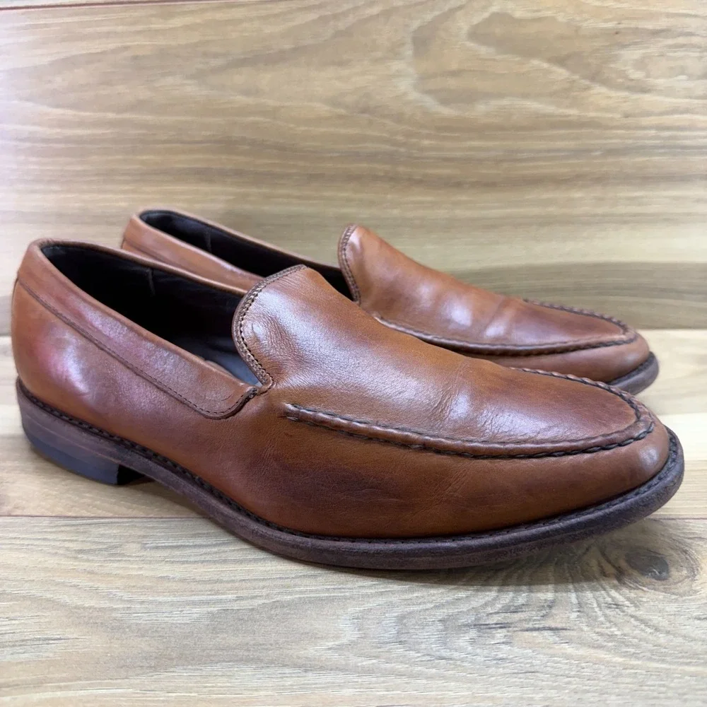 Allen Edmonds Loafer Slip On Mens 9 D Walnut Moc Toe Dress Business Casual